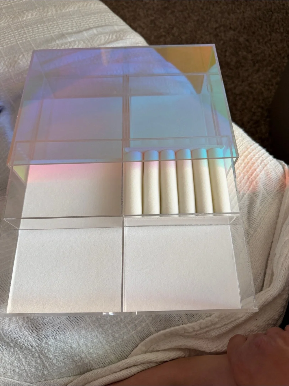 Iridescent Acrylic 3-Drawer Jewelry Organizer